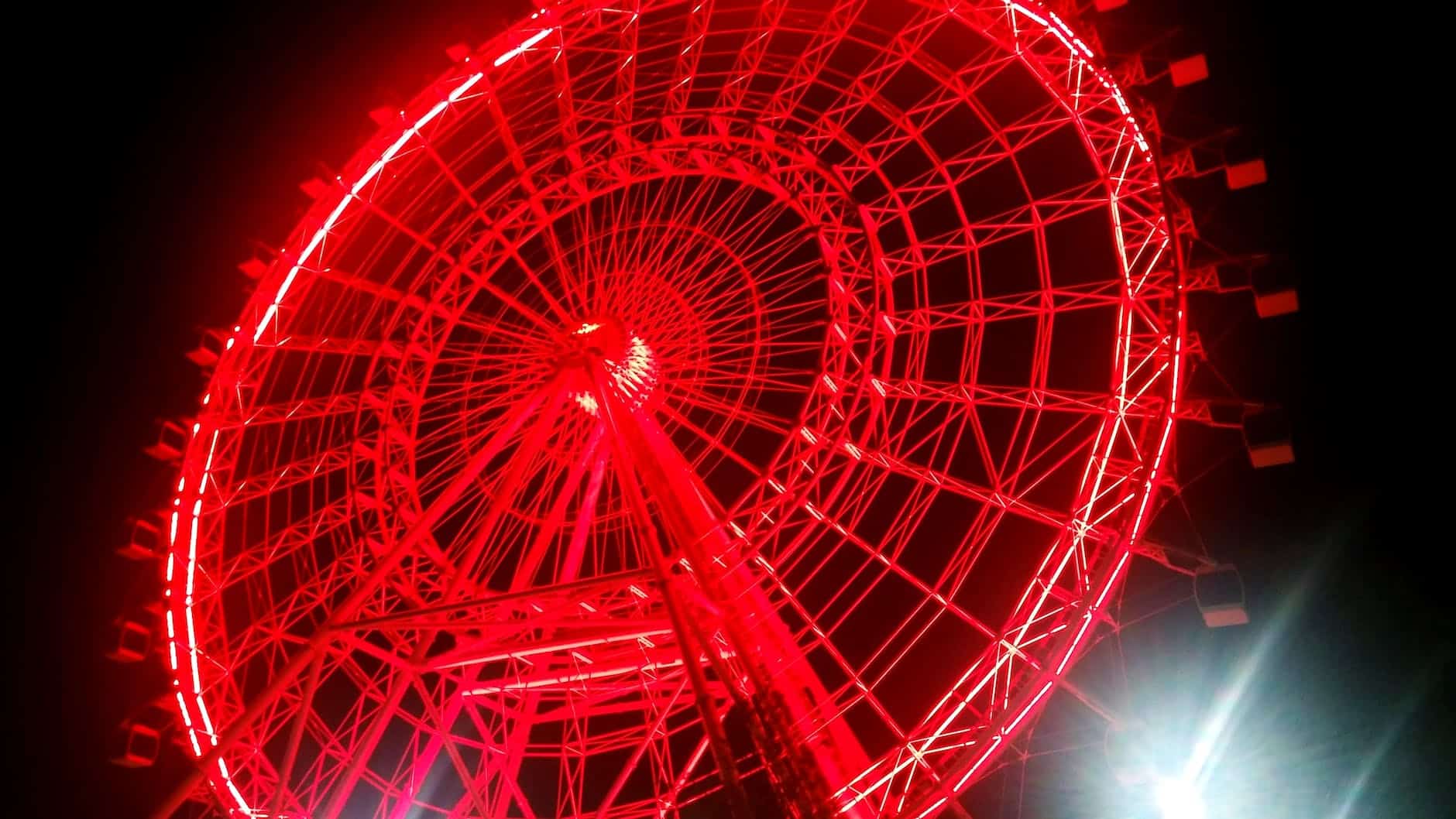 ferris wheel during night time