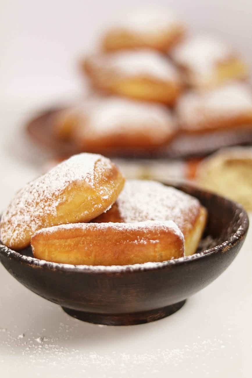 beignets in a bowl