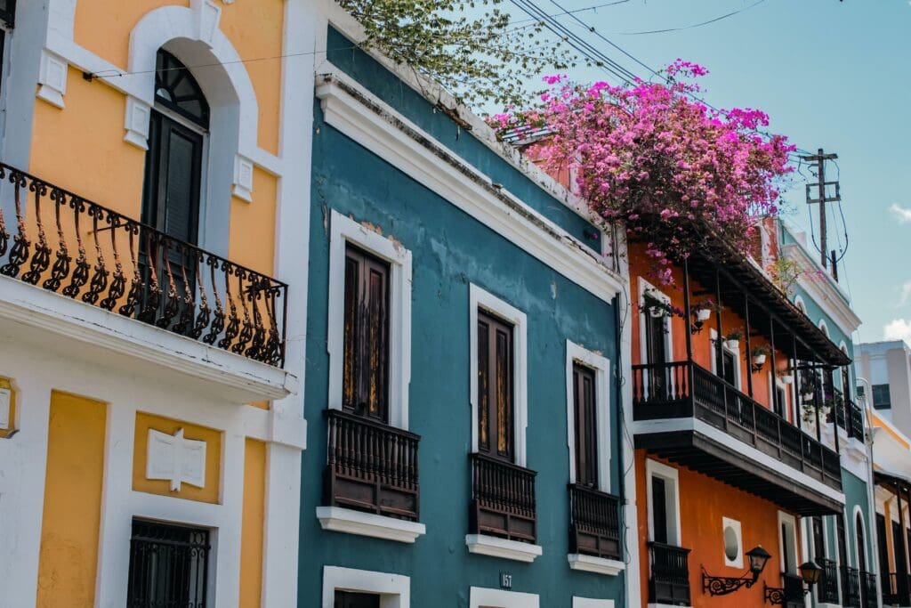 Multi Colored Facades of Urban Houses