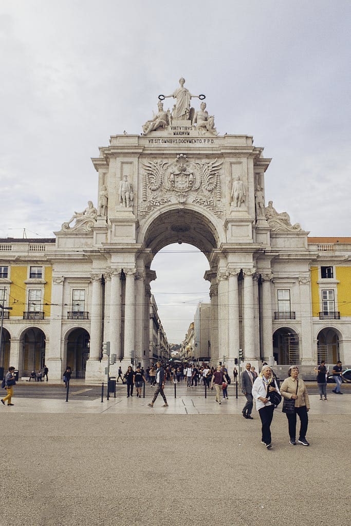 People Walking in Plaza