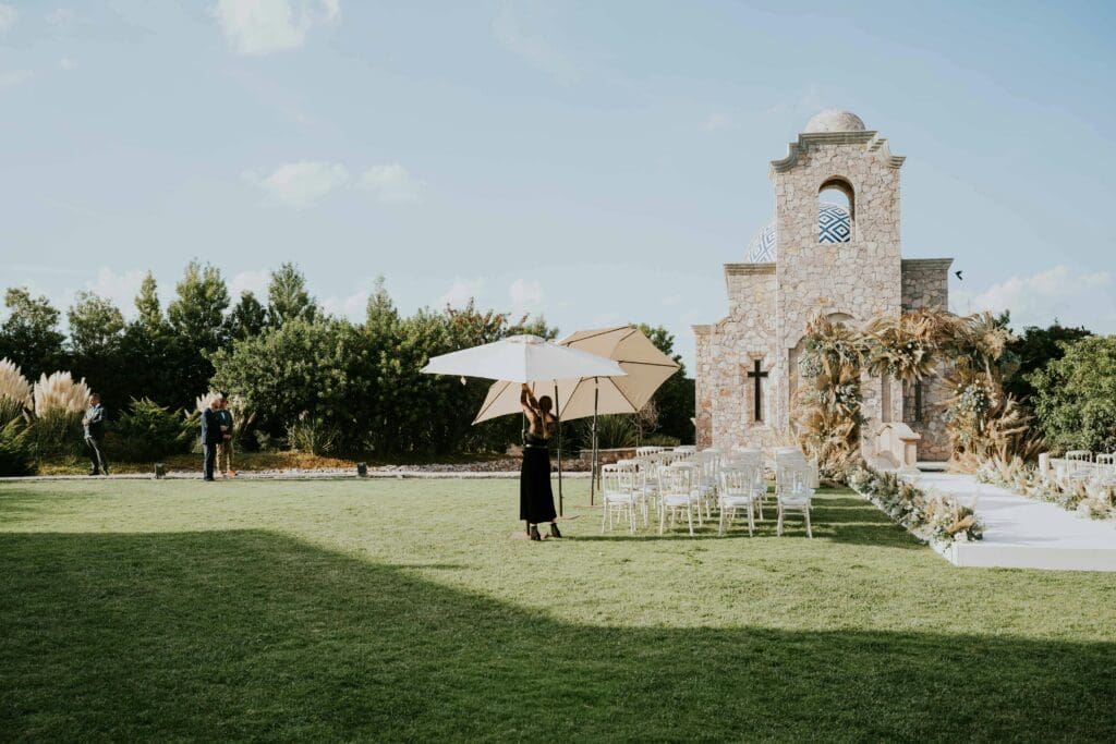 Winter beach wedding