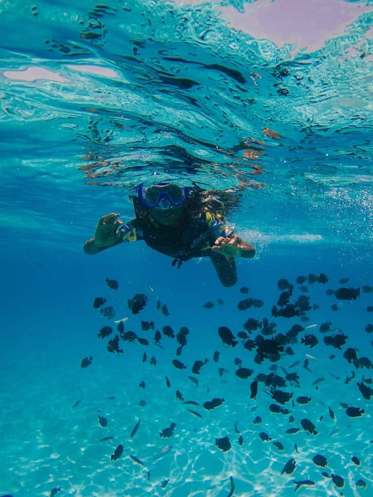 Scuba Diving among Fish