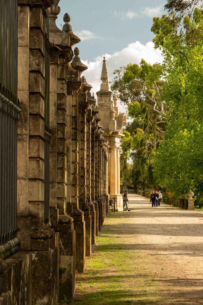 Wall of Botanical Garden in Coimbra, Portugal