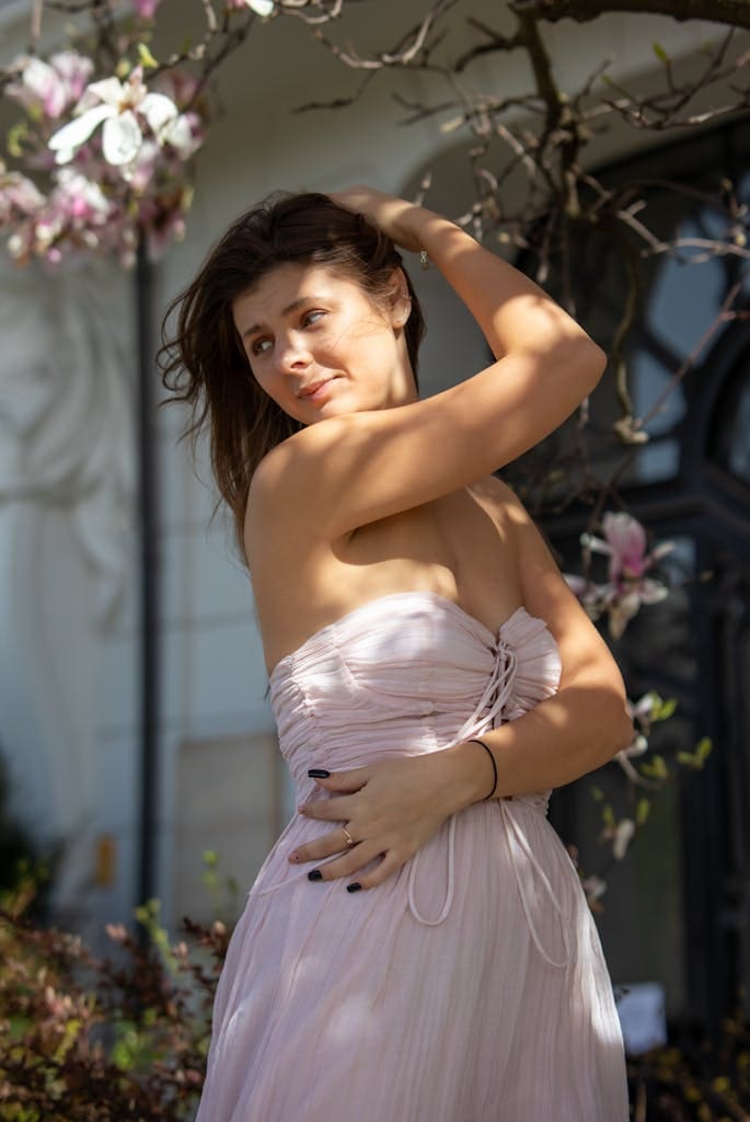 A young girl from Belarus posing in the warm sunlight