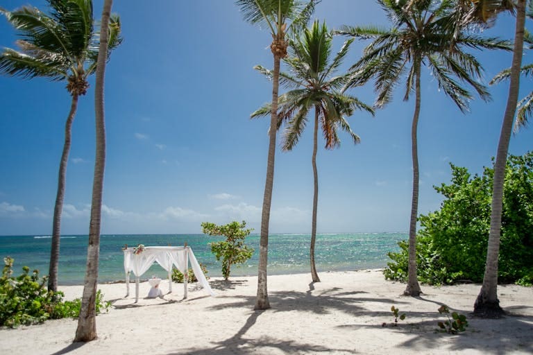 Wedding Altar on Beach in Tropical Resort