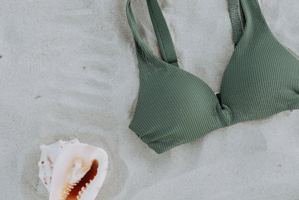 Swimsuit on Sand Beach